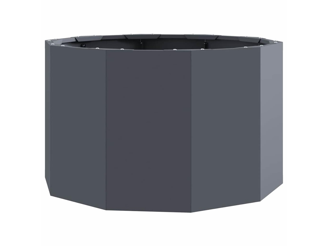 Conjunto 1 Vaso De Jardim Vidaxl Antracite Aço (60 X 60 X 35 Cm)
