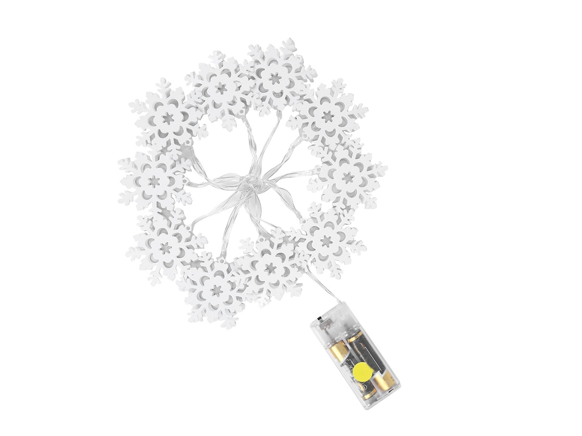 Laxiscreed Série De Luzes Led Com Flocos De Neve Para Decoração Natalícia E Festas