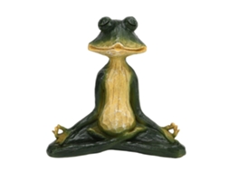 Mali estátua de Rã para Jardim Decoração Exterior Miniatura Meditação Yoga Escultura