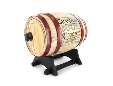 Dispensador de vinho - THE CONCEPT FACTORY - Barril - 3 L - Madeira - Castanho
