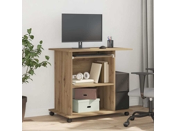 Vidaxl Mesa Para Computador Carvalho Artesanal 80x50x75 Cm