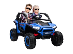 Veículo Utv 12v, 5-7km/h, 2 Lugares, Controle, Música, 1h Autonomia, Azul