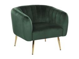 Sillón Beliani Laconia De Terciopelo Verde 85x76x70