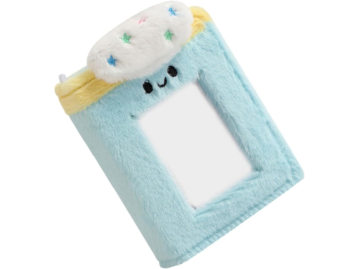 Popetpop Álbum De Fotos Peluche 3 Pouces Bleu Mini Álbum De Fotos Em Pvc Transparente Porte - Cartes Créatif