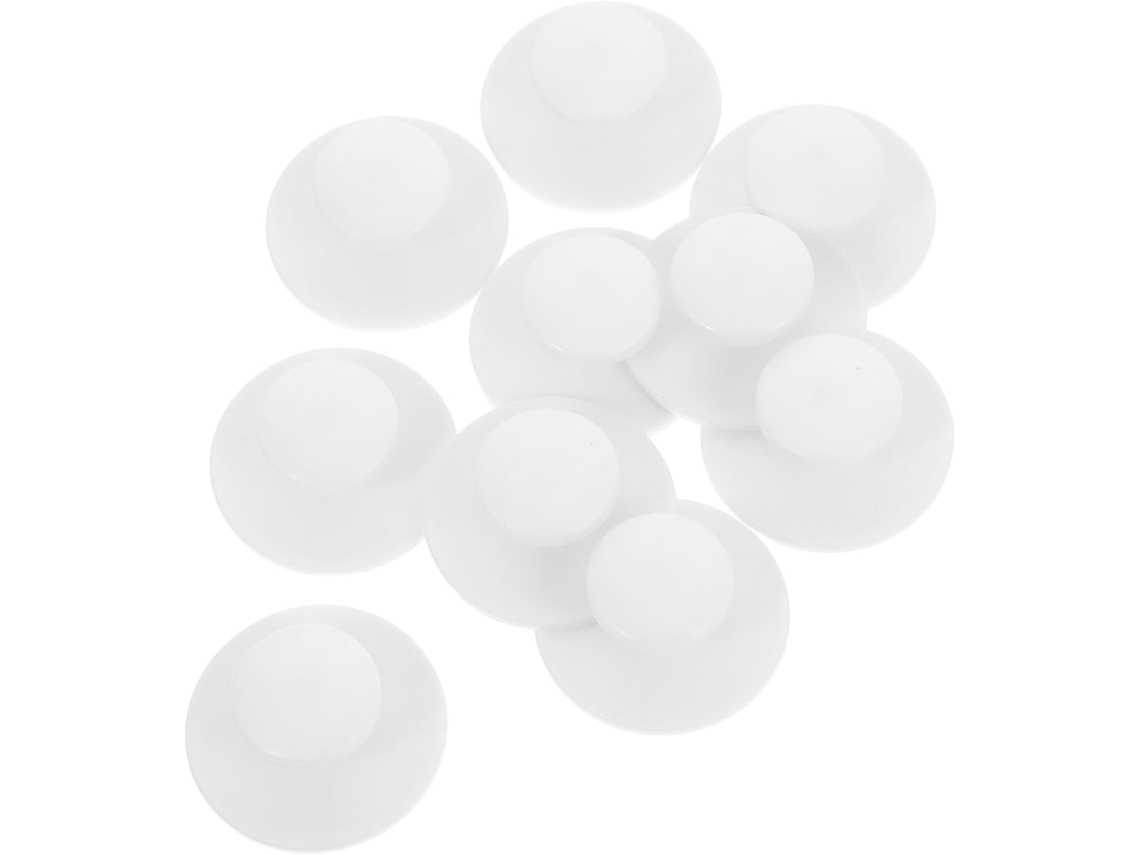 Conjunto De 10 Puxadores Autoadesivos Brancos Para Gavetas, Armários, Janelas E Portas De Guarda Roupas