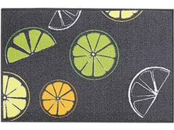 Tapete de Cozinha Antiderrapante e Absorvente, Resistente Ao Desgaste, com Estampa de Limão. CHABERLU