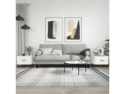 Vidaxl Mesas De Centro 2 Pcs 50x50x40 Cm Branco Brilhante