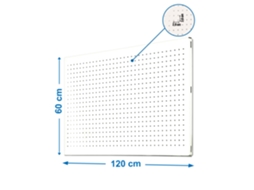 Painel Perfurado Painel Perfurado 1200x600mm Branco