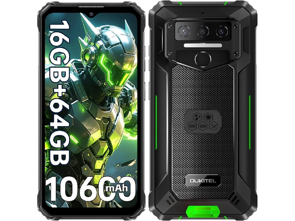 Smartphone robusto Wp23s com 10600mAh, 16GB RAM, 64GB ROM, IP68/IP69K, câmera 13MP, Android, 6.52" OUKITEL