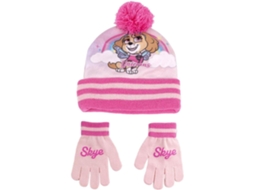 Conjunto Infantil de Luvas e Chapéu de Inverno Paw Patrol Sky Unicorns com Pompom
