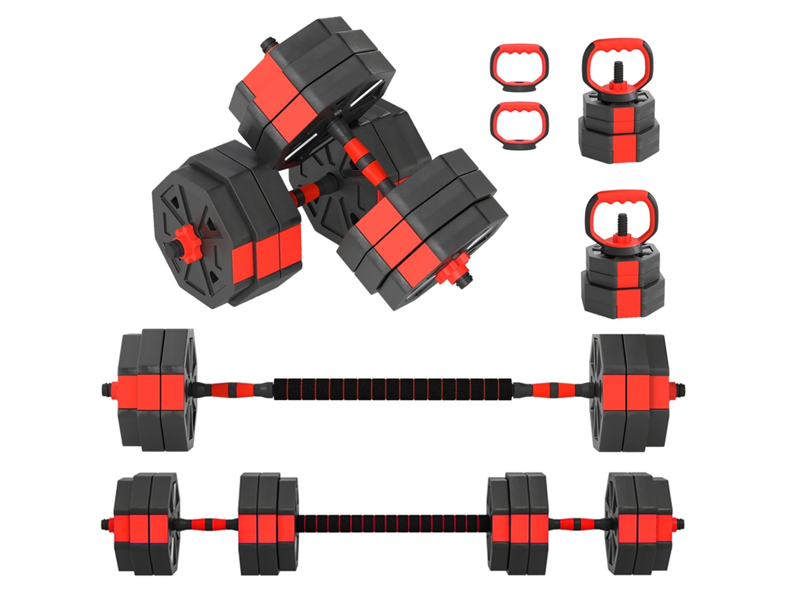 6-in-1 Hantelset Kurzhantel Set Kurzhanteln Langhanteln Verstellbar 30 Kg Für Krafttraining Zuhause