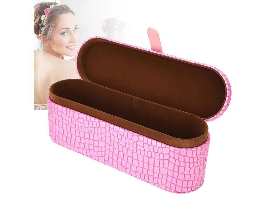 2026 caja de Armazenamento Portátil de Couro Pu para Secador de Cabelo Supersoni Hd01 (rosa)