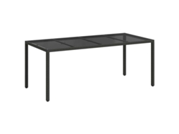Mesa Jardim Preto 190 X 90 X 75 Cm Vime Pe MAISON EXCLUSIVE