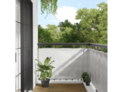 Vidaxl Tela De Varanda 90x600 Cm 100% Poliéster Oxford Cinzento-claro