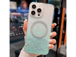 Enilsa Capa Transparente Com Glitter Magnética Em Tpu Macio E Cores Doces Para Iphone 13pro, Tamanho G, Para Iphone