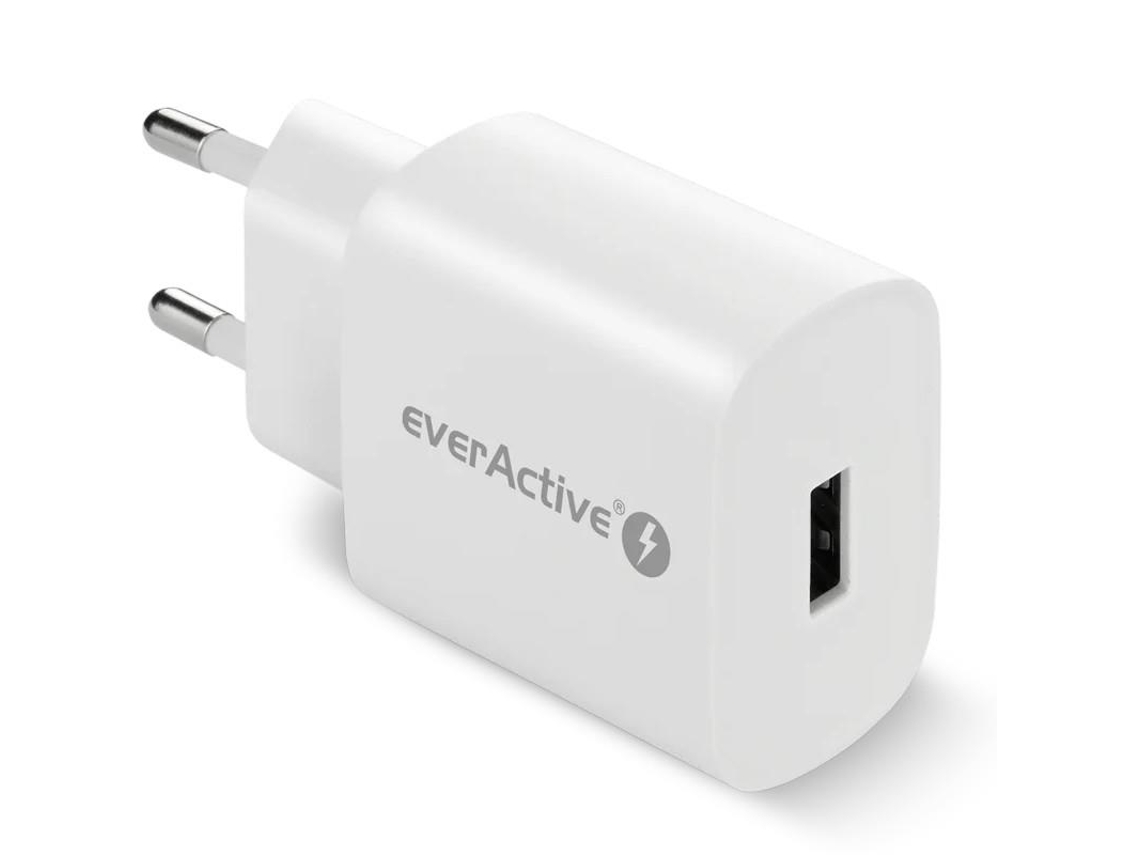 Carregador EVERACTIVE Sc 250q 1x Usb Qc3.0 18w para Carregamento Rápido de Dispositivos