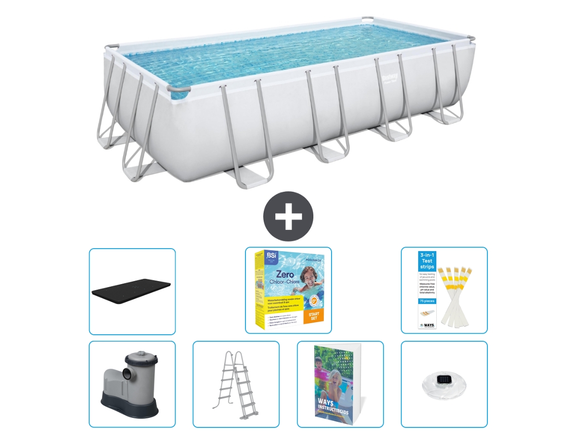 Bestway Piscina Bestway Power Steel Retangular - 549x274x122 Cm - 8-peças S526
