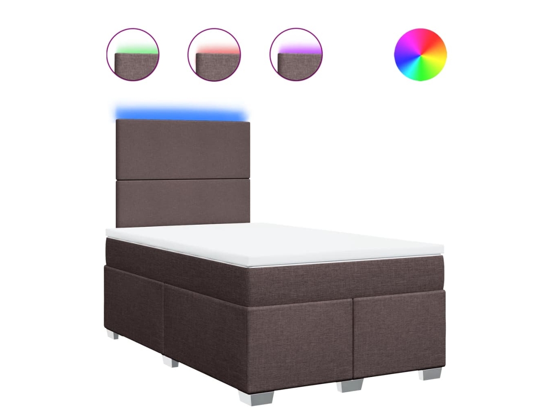 Box Spring Bed, Box Spring Beds Vidaxl Marrom Tecido (120 X 200 Cm)