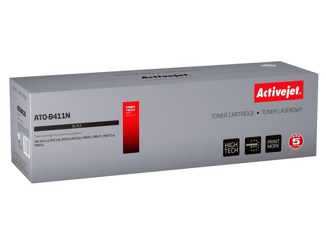 Activejet Ato-B411N Toner 1 Unidades Compatível Preto