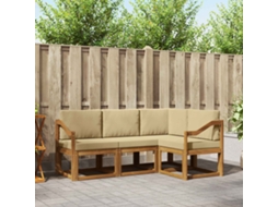 Vidaxl Conjunto De Sofás Para Exterior 4 Unid. Natural E Bege