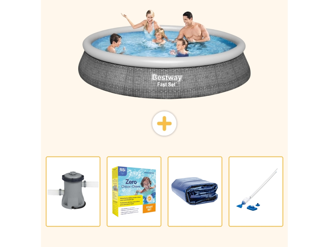 Bestway Piscina Bestway Fast Set Redonda - 396x84 Cm - 5-peças S196