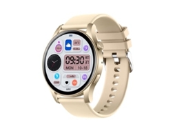 Smartwatch para Mulheres Relógio de Fitness 1 43 Tela Amoled Touchscreen Atender/Fazer Chamadas com Monitor de Frequência Cardíaca Pressão AUJEZON