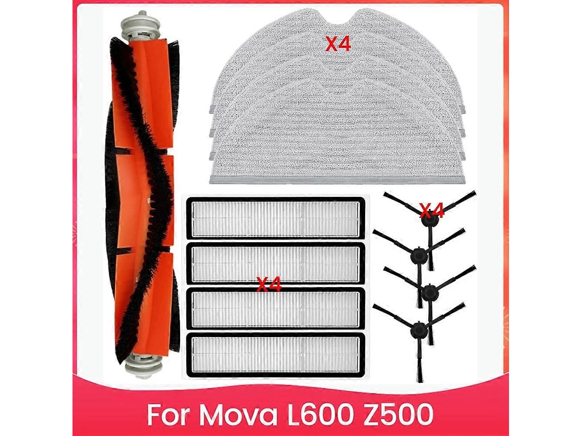 For L600 Z500 Robot Vacuum Cleaner Main Side Brush Hepa Filter Mop Cloth Replacement Parts