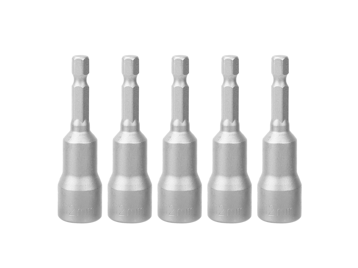 5pcs Adaptador Pneumático de Broca com Chave de Fenda Hexagonal Magnética 65mm | S/MARCA