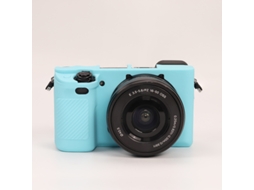 Capa para Sony A6100/a6300/a6400 Capa de Silicone À Prova de Choque para Câmera CUICH (azul)