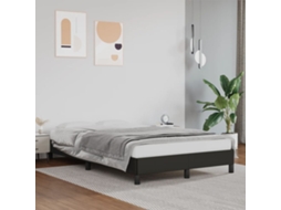 Estrutura De Cama Sem Castanho Colchão 120x190cm Couro Do Falso