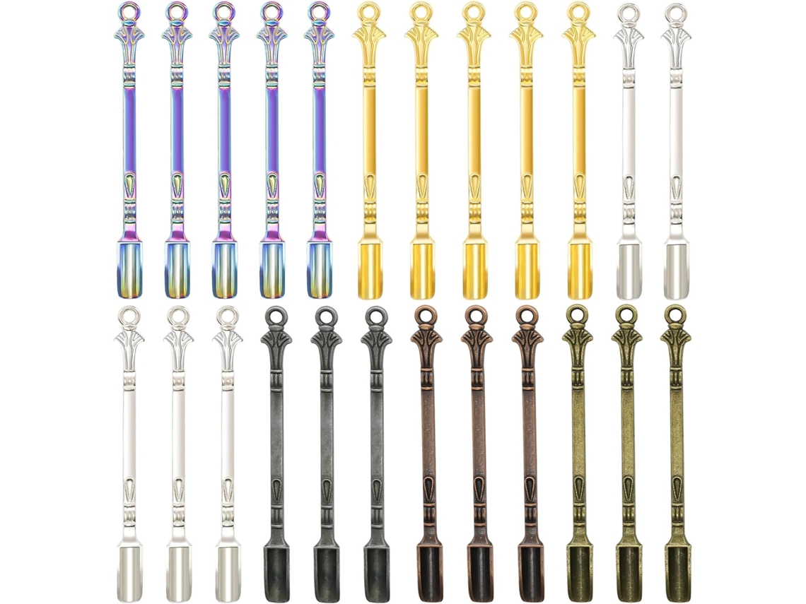 24 Mini Colheres Espátulas Potes De Temperos E Artesanato