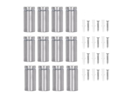 Conjunto De 12 Parafusos Espaçadores Aço Inoxidável Para Placas Parede, Ideais Para Publicidade Em Acrílico 19x40mm