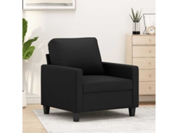 Vidaxl Poltrona Couro Artificial 60 Cm Preto