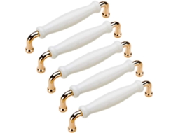 Conjunto De 5 Puxadores Porta Cozinha Em Formato T, Em Cerâmica E Zinco, Puxadores Para Gavetas, Puxadores Curvos Para
