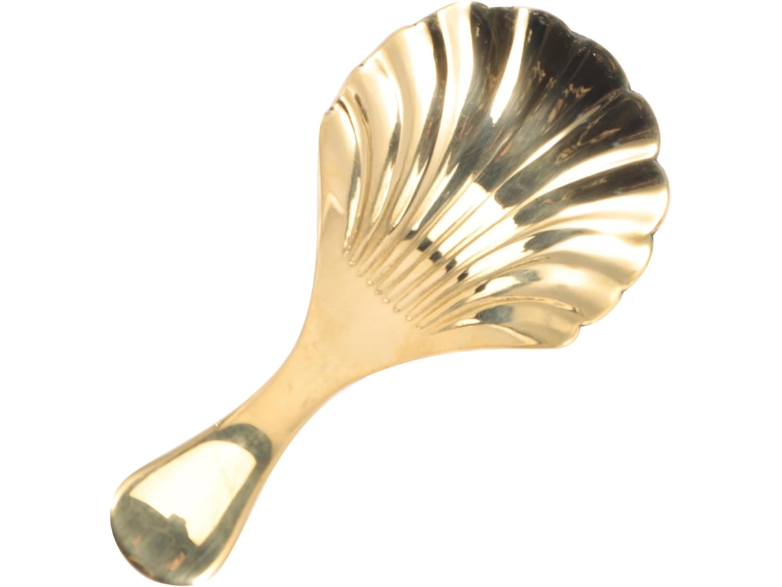 Colher Medidora Clássica De Latão Para Chá E Café, Resistente E Confortável.
