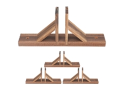 Kit de 4 Bases de Madeira para Cercas de Jardim e Cercas Pequenas, com Furos para Fixação. Suporte Estável. Fácil CHABERLU