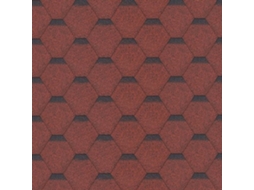 Telhado de Pedra H-Red Hexagonal TIMBELA Shingles Vermelho Telhado de Betume