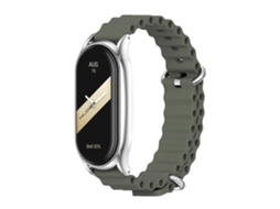 Pulseira De Silicone Respirável Mijobs Plus Para Xiaomi Mi Band 8, Com Design Náutico.