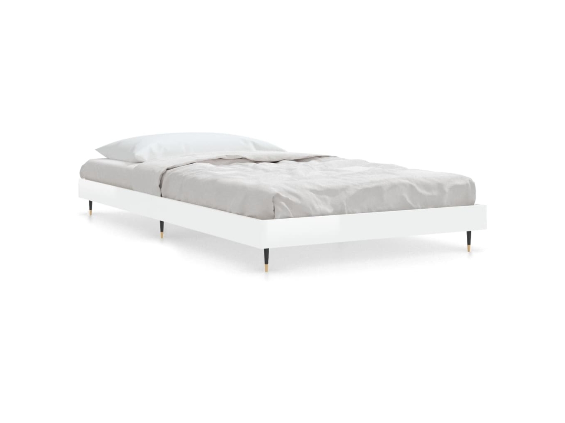 Bed Frame, Bed Frames Vidaxl Branco Madeira Processada (90 X 190 Cm)