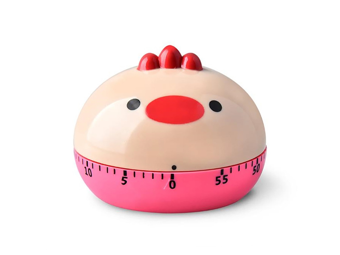 Temporizador Mecânico De Cozinha Animalito Cute 60 Minutos Manual Preciso Para Estudantes Pollito