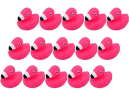 Conjunto de 15 Flamingos de Brinquedo para Banho, Macios e Apertáveis para Meninos e Meninas Brinquedos CHABERLU