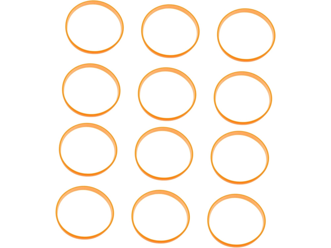 Conjunto De 48 Pulseiras Elásticas Silicone Laranja Para Mulheres E Homens, Ideais Para Esportes, Festas De Aniversário