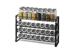 Organizador De Especiarias Empilhável 40 X 27 Cm Com 4 Níveis E Design Modular Para Cozinha Tekmaquinas