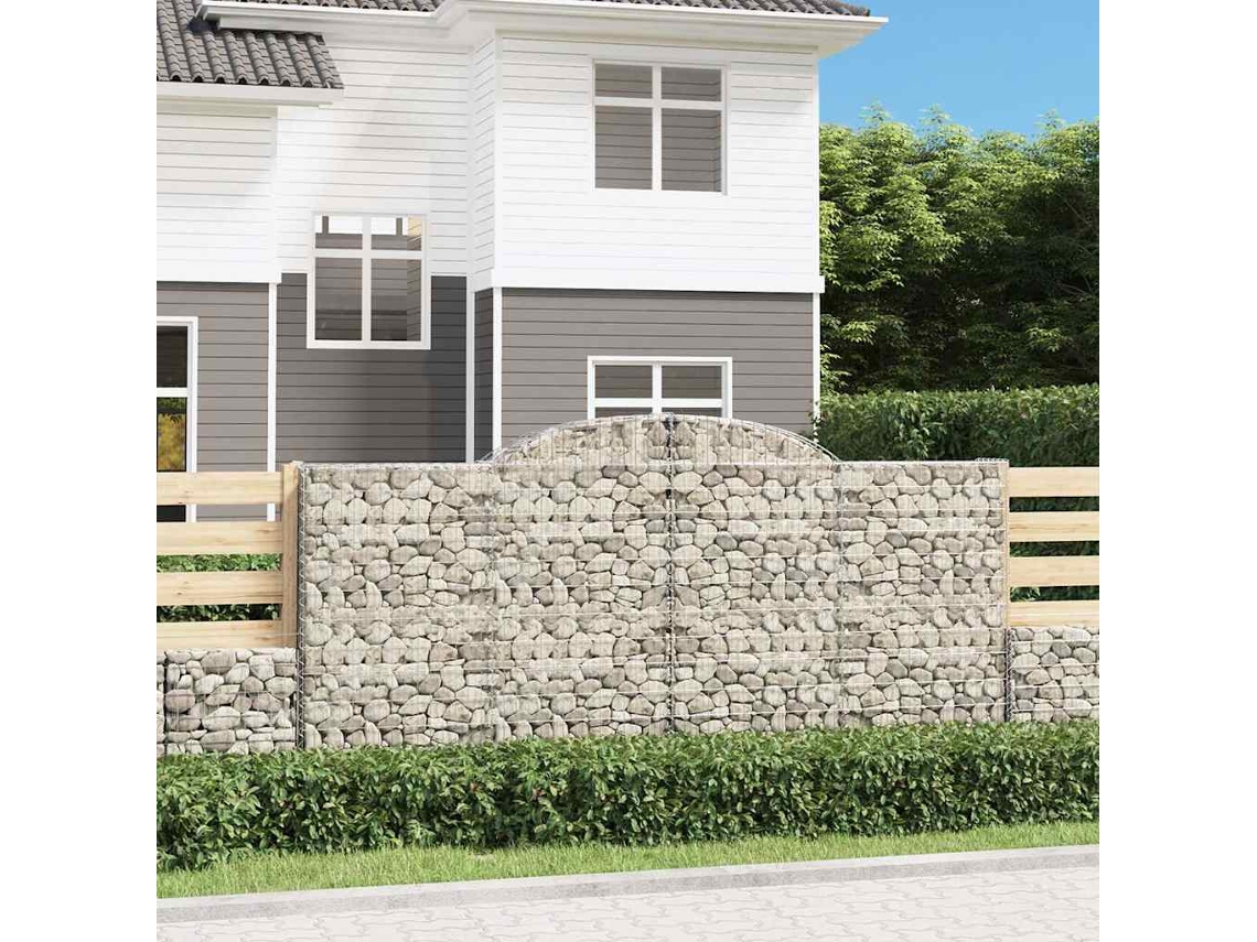 Vidaxl Cestos Gabião Arqueados 13 Pcs 300x50x140/160 Cm