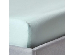 Homescapes Duck Egg Blue Organic Cotton Fitted Sheet 400 Thread Count, 90 X 190 Cm