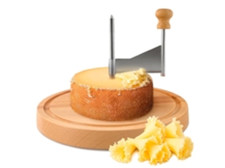 Ralador De Queijo Em Aço Inoxidável Com Base Madeira