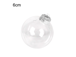 Bolas Transparentes Plásticas Natal Tampa Dourada 10cm