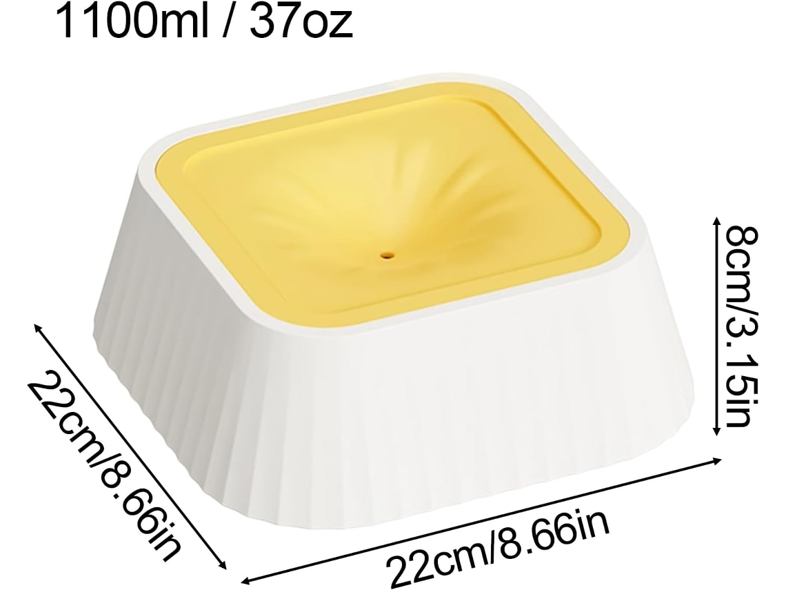 Tigela Flutuante Para Água, Capacidade 1,1 L, Medidas 22 X 22 X 8 Cm, Base Antiderrapante, Para Carro, Viagens E Uso Externo