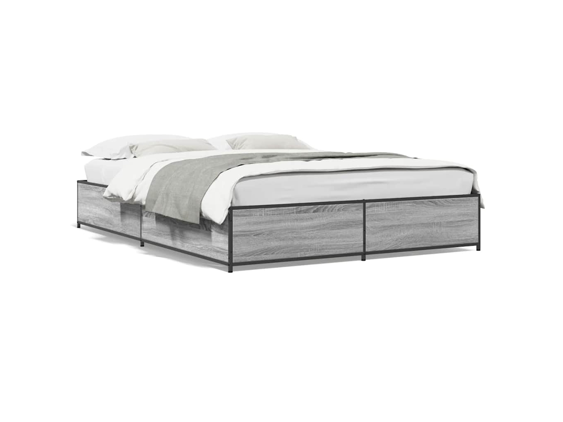 Estrutura de Cama 150x200 Cm Derivados Madeira/metal MAISON EXCLUSIVE