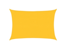 vidaXL Para-sol estilo vela 160 g/m² 3x4,5 m PEAD amarelo